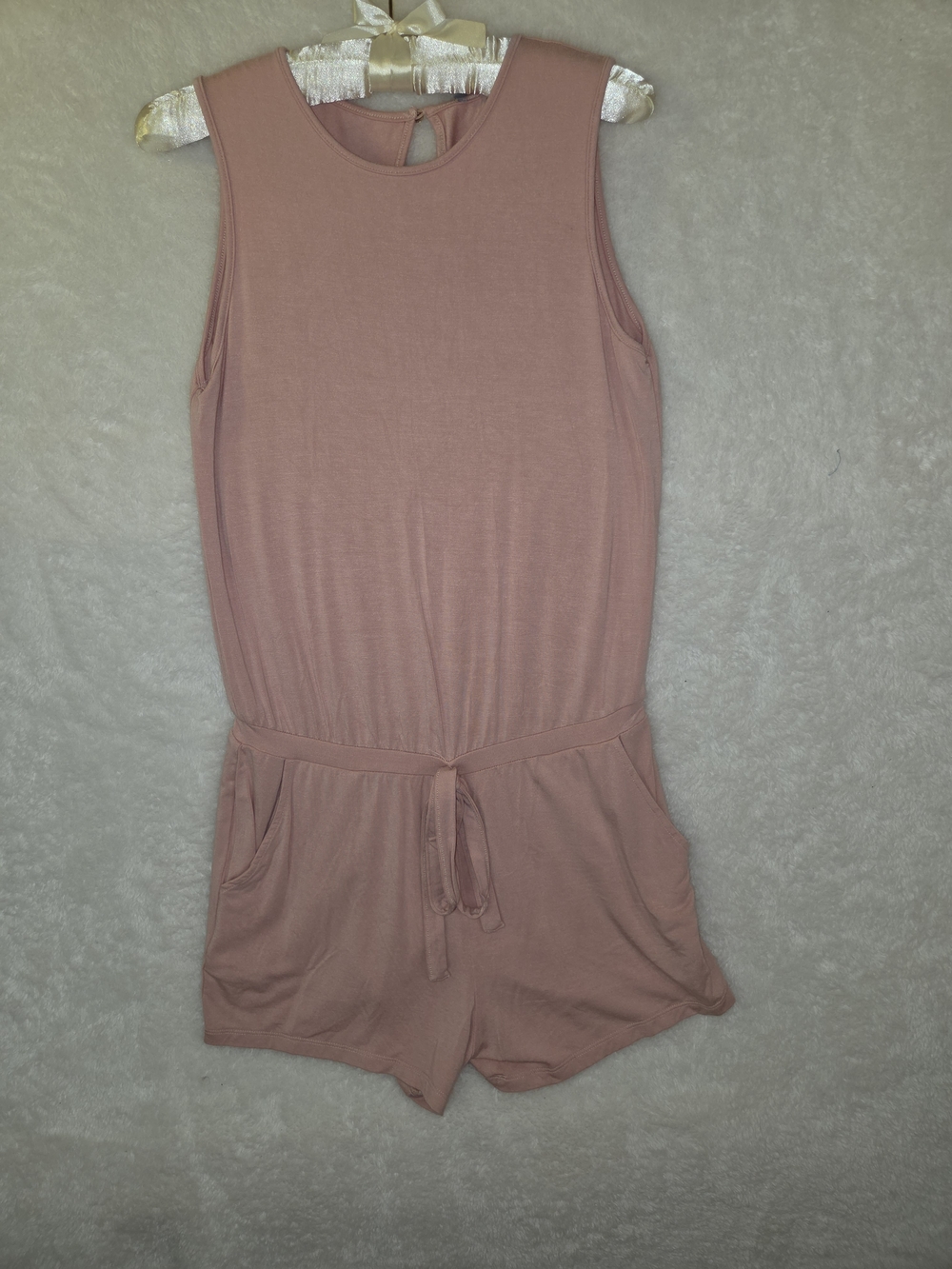 TART Tank Top Romper Pearl Pink Women's Size M Drawstring Waist with Pockets